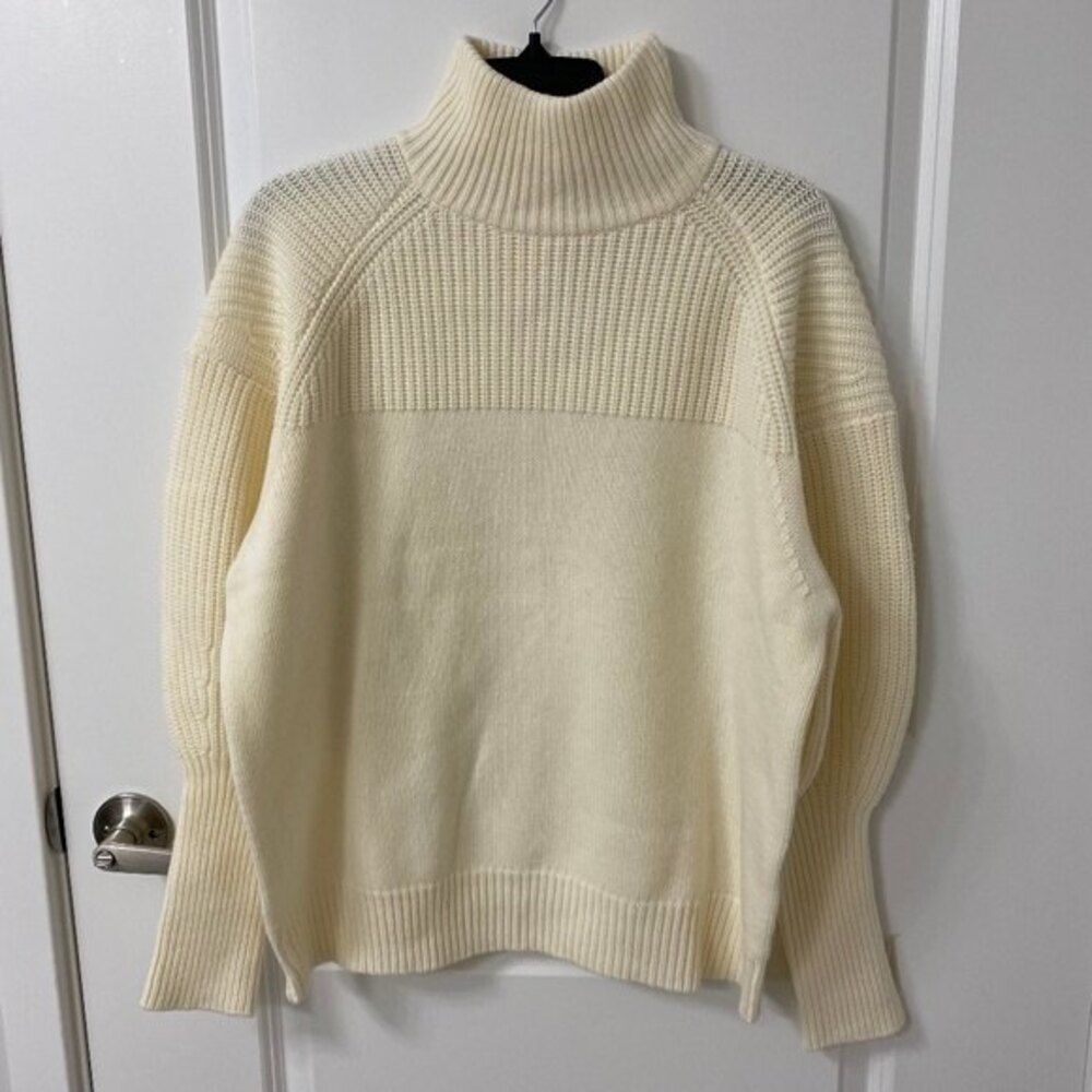 Loulou Studio Women Tapia Turtleneck Wool-Cashmere Sweater. Ivory (White). Small